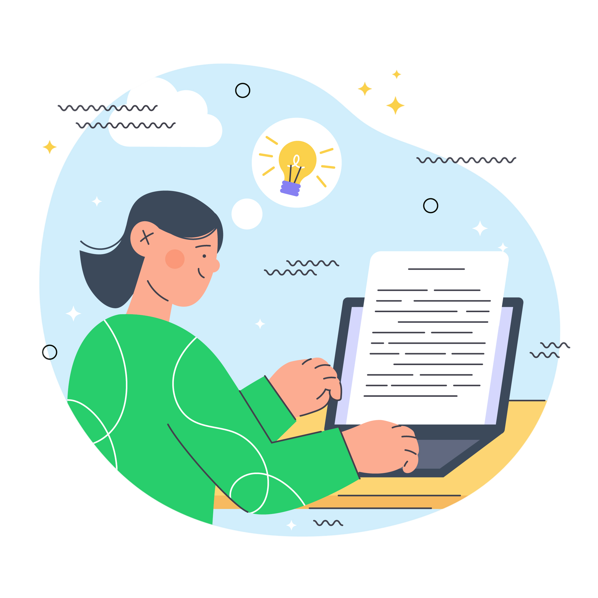 Script generator — topic input and generated spoken script