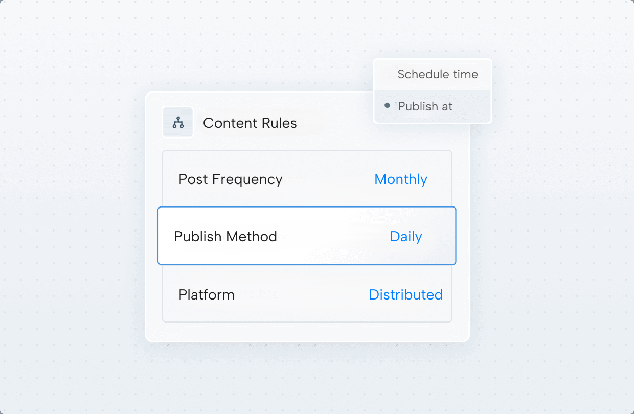 Scheduling rules