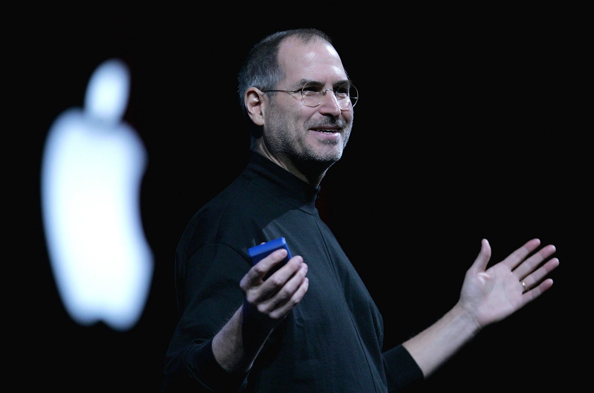 Steve Jobs delivering Apple keynote after marketing turnaround